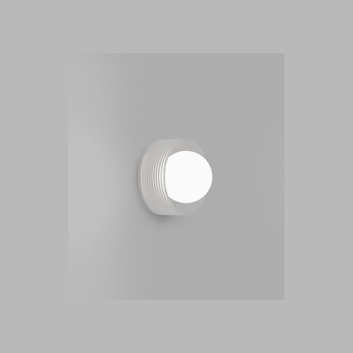 Clear Orb Sur Ribbed Wall Light