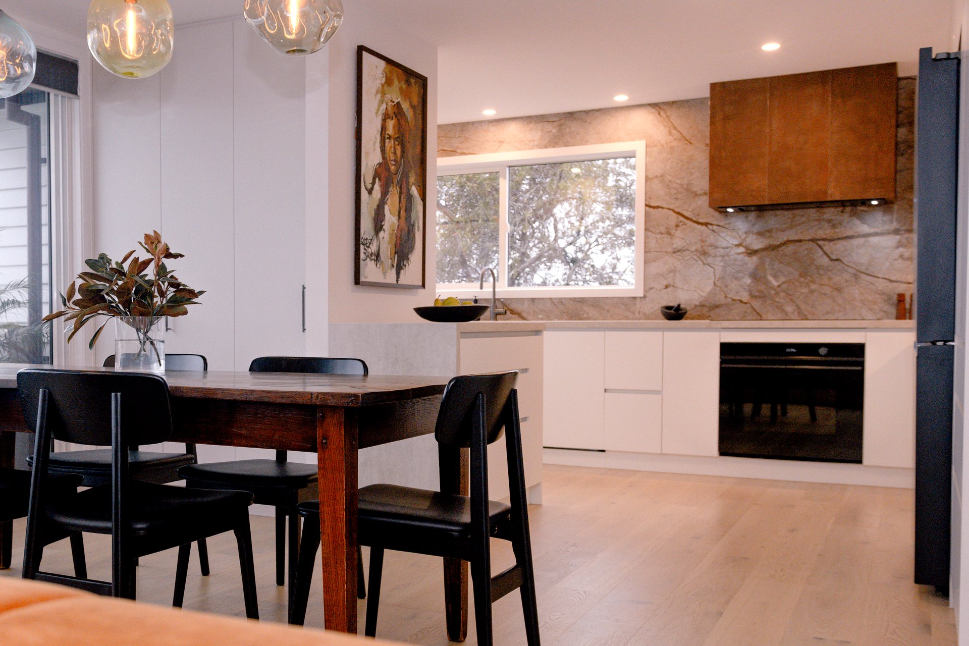 Renovated Kitchen with Coastal Views and Refined Material Palette by ...