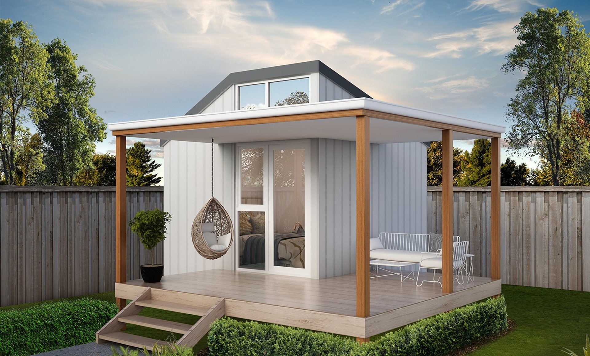 Sleepout - Corner Site - 10m2 by Hybrid Build | ArchiPro NZ