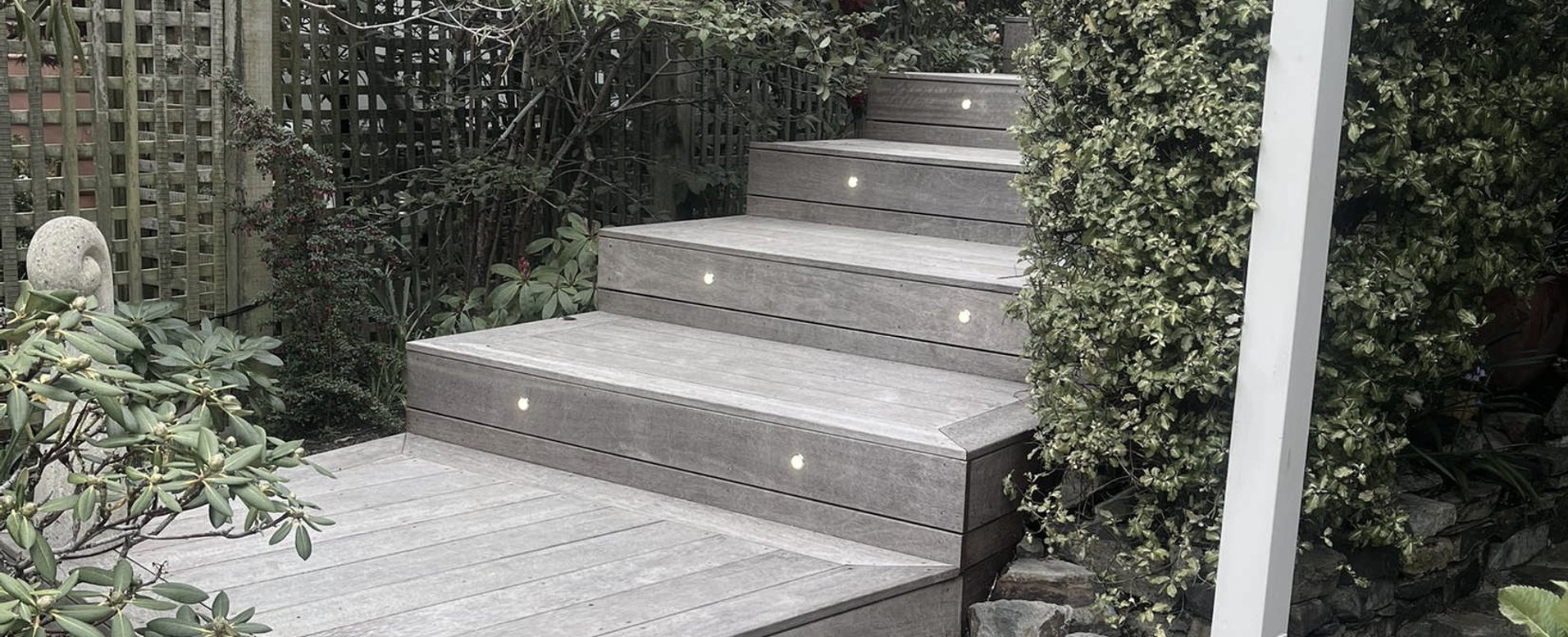 Hughes Residence Outdoor Step Lighting by Leading Electrical Dunedin